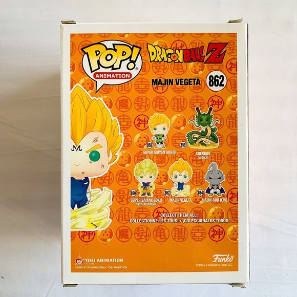 Funko Pop! Animation Vinyl: Dragon Ball Z Majin Vegeta #862 With Protector LOOK - Picture 3 of 7